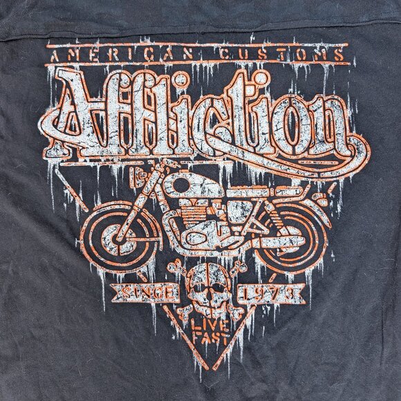 Affliction American Customs "Live Fast" Motorcycle T-Shirt - 2XL - Picture 3 of 7